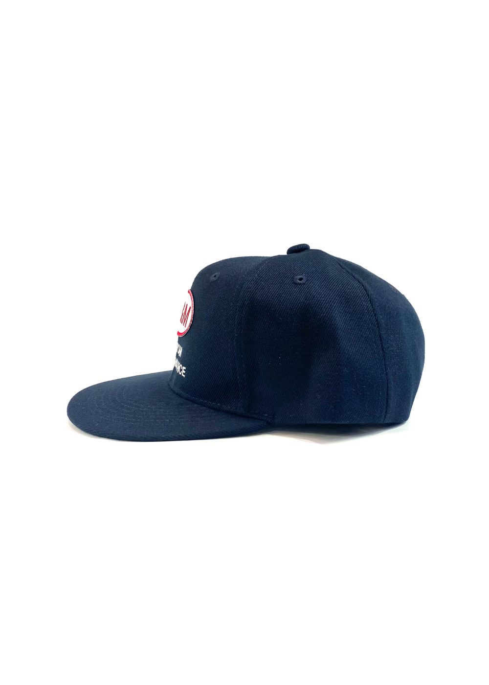 【ラスト1点】Flat Visor Cap (NAVY) / ロゴ ワッペン ベースボール キャップ