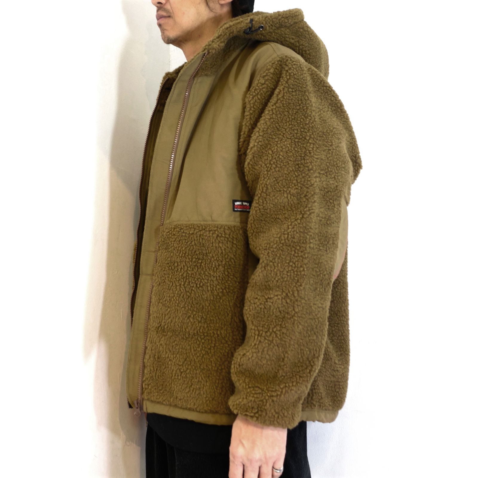 PORKCHOP - 【ラスト1点】BOA FLEECE ZIP UP HOODIE (BROWN) / ボア ...