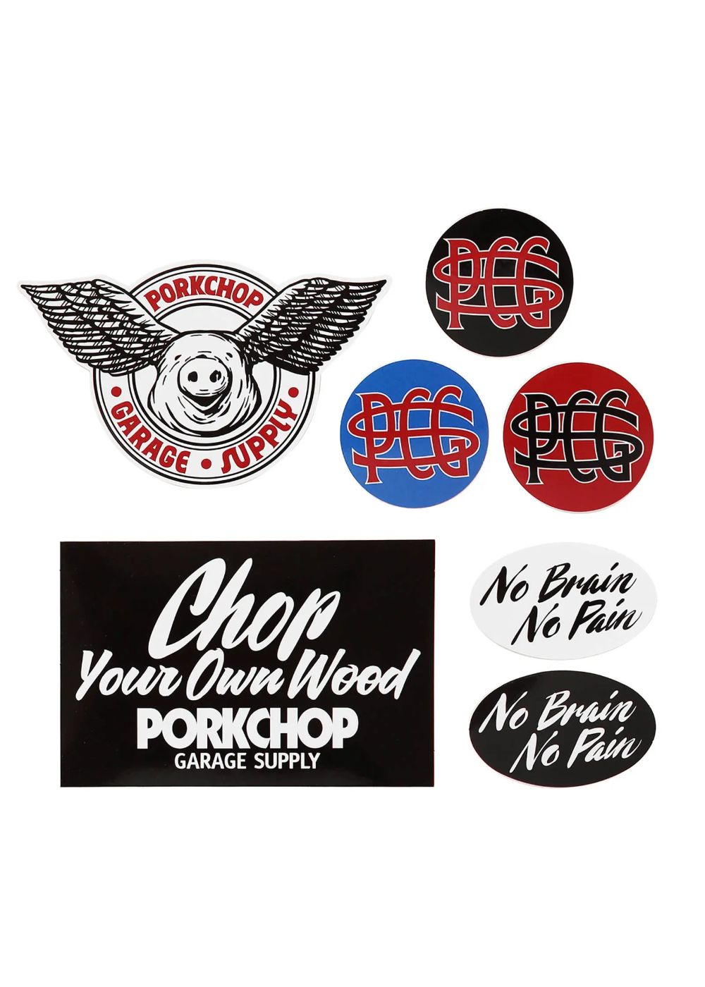 WING PORK STICKER SET (MULTI) / ポークアンドチョップ ステッカーセット