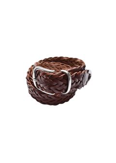 Leather Semi Wide Mesh Belt (BRN) / レザーメッシュベルト