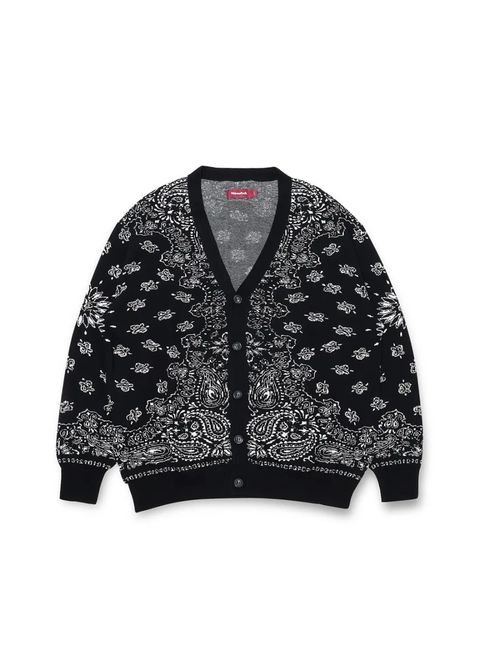 BANDANA CARDIGAN (BLACK) / バンダナ カーディガン