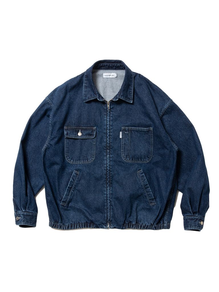 COOTIE PRODUCTIONS - Denim Zip Up Work Jacket (INDIGO FADE  