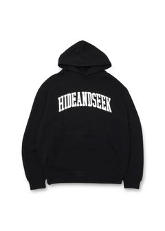 College Hooded Sweat Shirt (BLACK) / カレッジ ロゴ スウェット パーカー