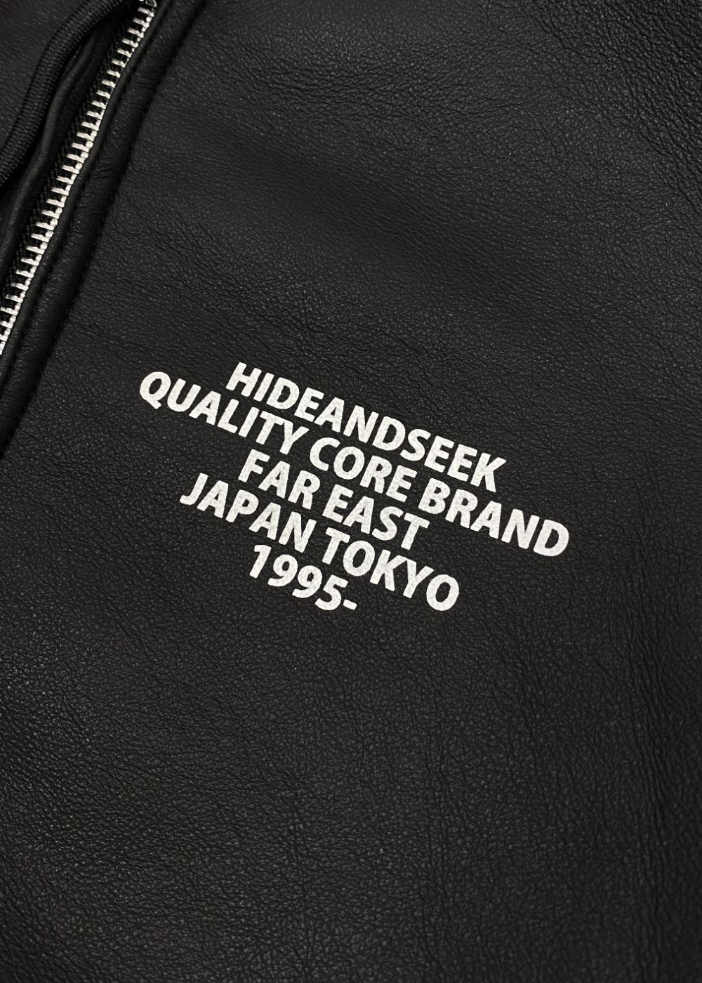 PU Leather Boa Hooded Jacket (BLACK) / フェイクレザー ボア フード ジャケット