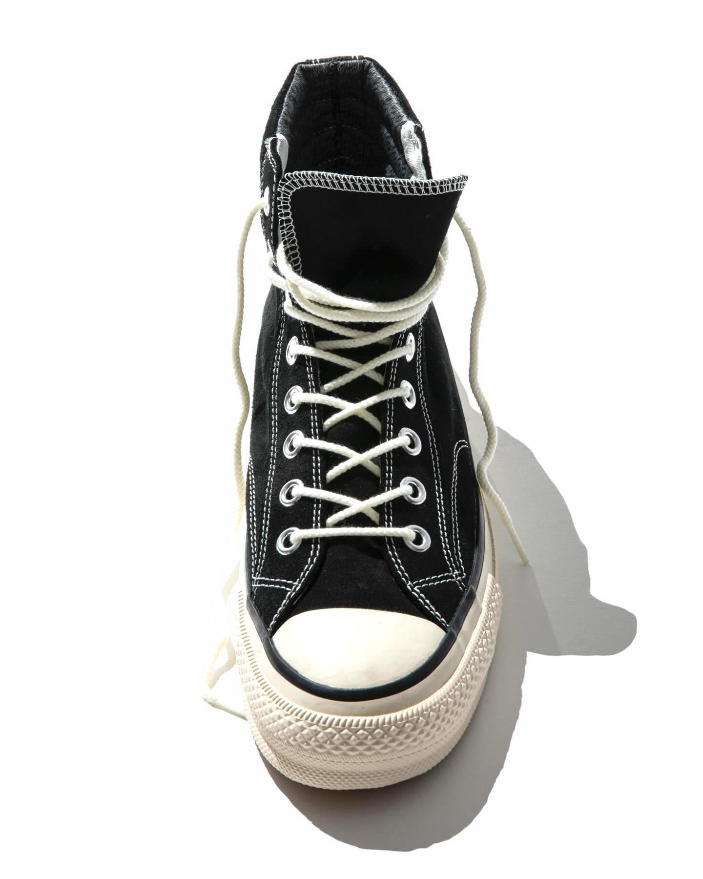 × nonnative DWELLER TRAINER 2 HI COW LEATHER WITH GORE-TEX by SPINGLE (BLACK×WHITE) / ノンネイティブ コラボスニーカー