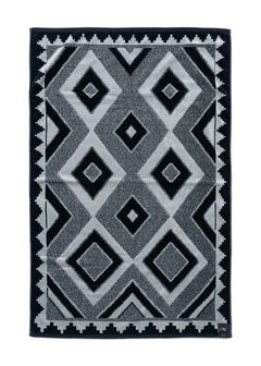 TOWEL BLANKET (BLACK×GRAY) / ネイティブパターン タオル ブランケット