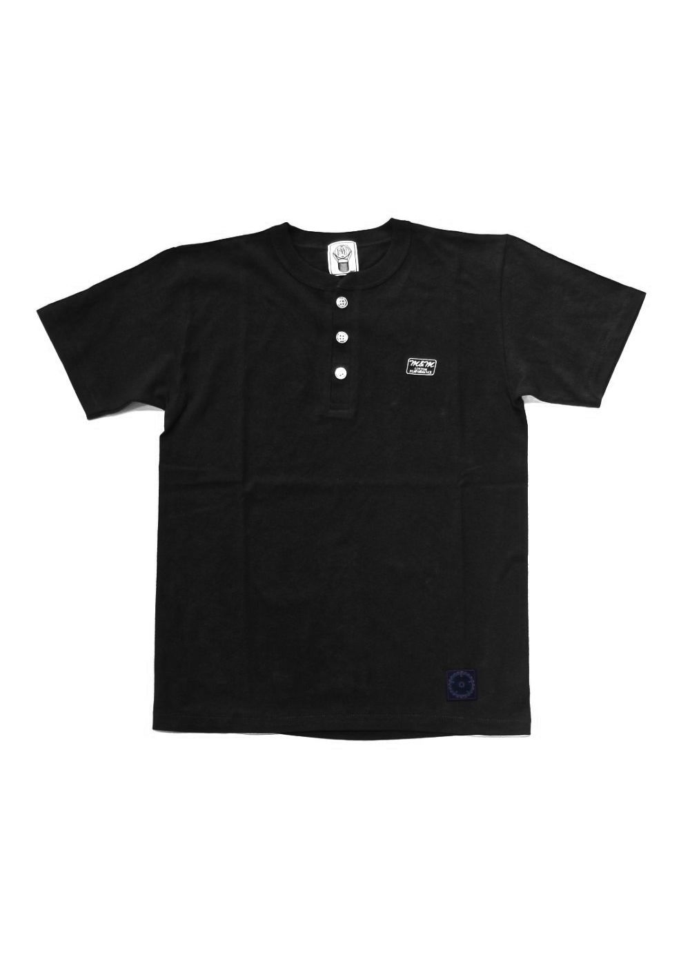 M&M CUSTOM PERFORMANCE - HENRY NECK T-SHIRT (BLACK) / ヘンリーネックT | LOOPHOLE