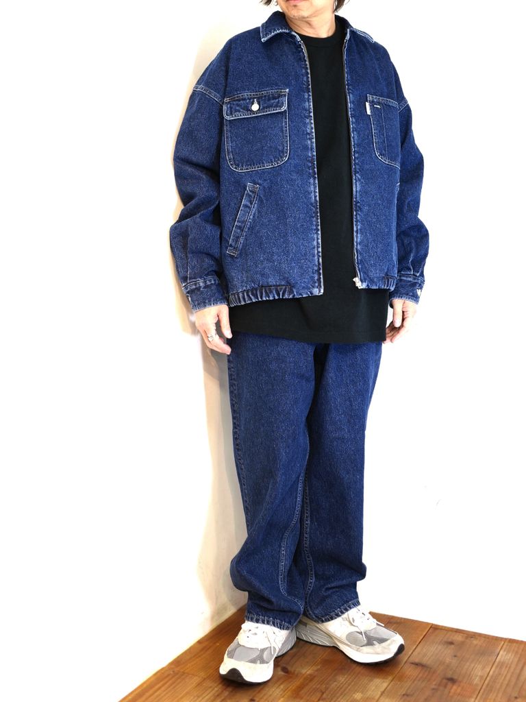 COOTIE PRODUCTIONS - Denim Zip Up Work Jacket (INDIGO FADE  