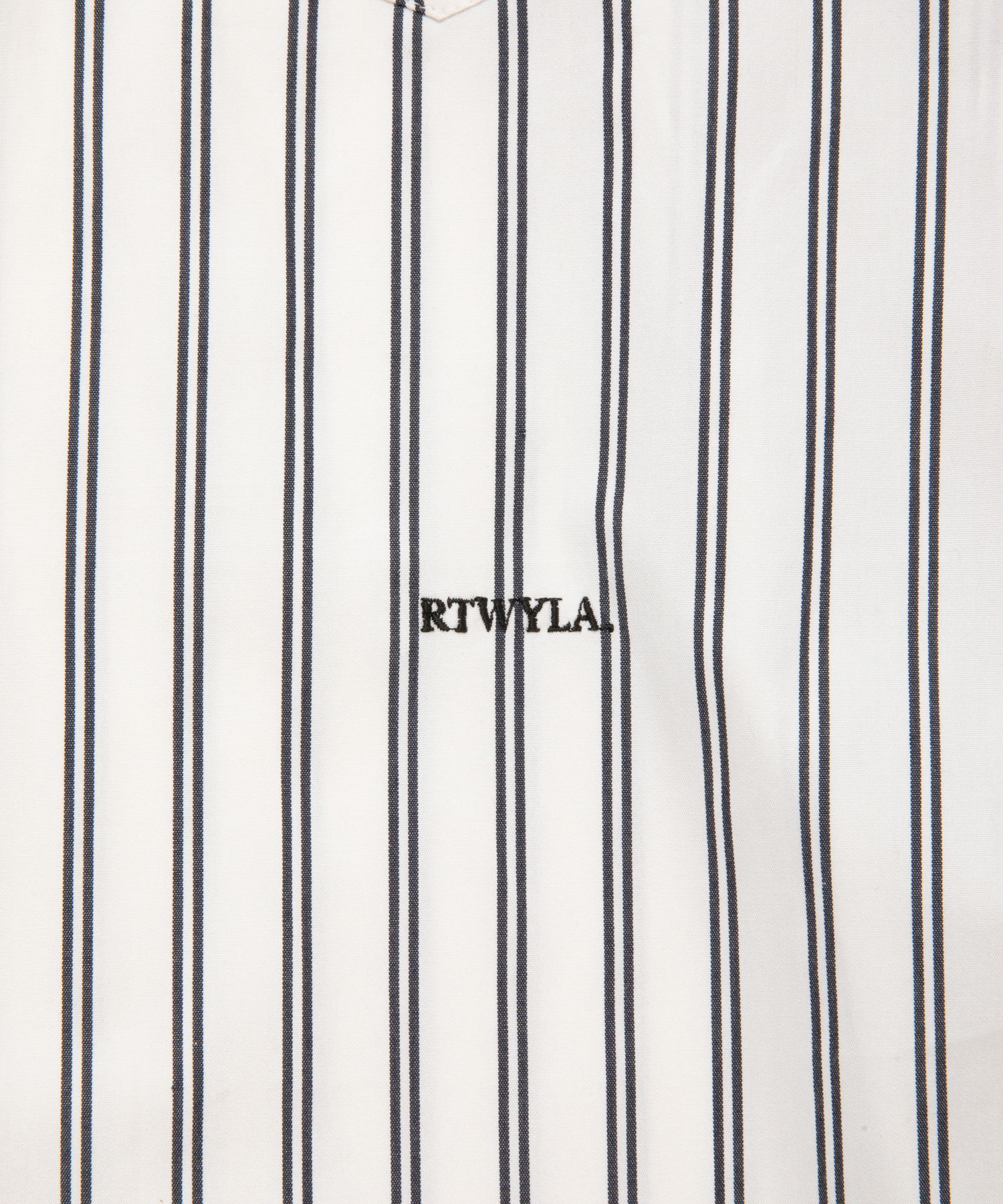 R9 STRIPE SHIRT (WHITE5254) / オープンカラー ストライプ シャツ