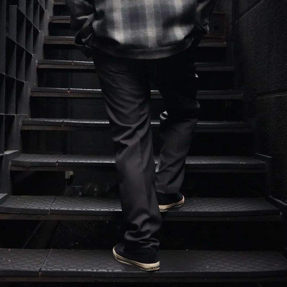 VINTAGE REPRODUCT ACTION SLACKS (CHARCOAL) / オリジナル スラックス