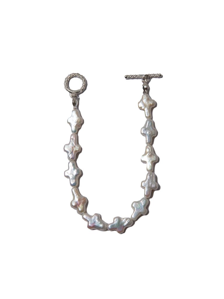 COOTIE PRODUCTIONS - 【ラスト1点】Distortion Cross Pearl Bracelet 
