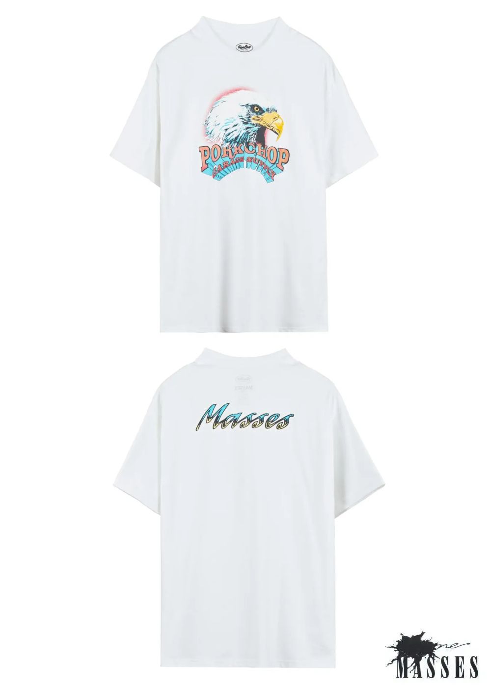 【ラスト1点】T-SHIRT EAGLE (×MASSES) (WHITE) / マシス コラボレーション Tシャツ