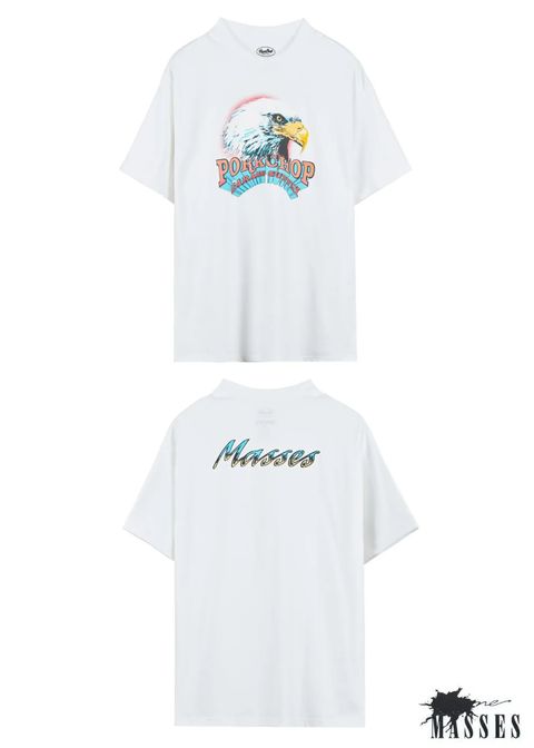 【ラスト1点】T-SHIRT EAGLE (×MASSES) (WHITE) / マシス コラボレーション Tシャツ