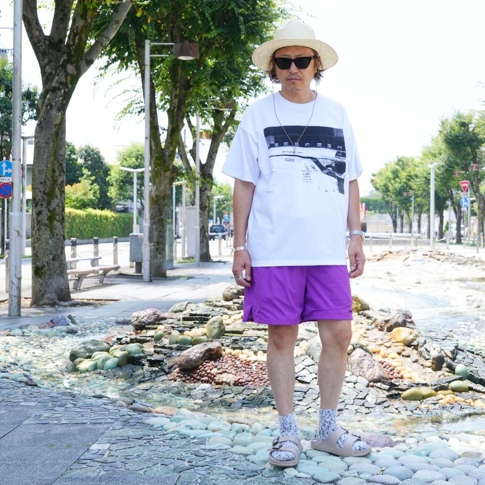 【ラスト1点】ACTIVE TECH SHORTS (PURPLE) / ストレッチ ナイロン ショーツ
