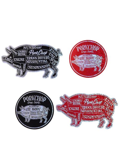 HOLOGRAM STICKER SET (BLACK/RED) / ホログラム ステッカーセット