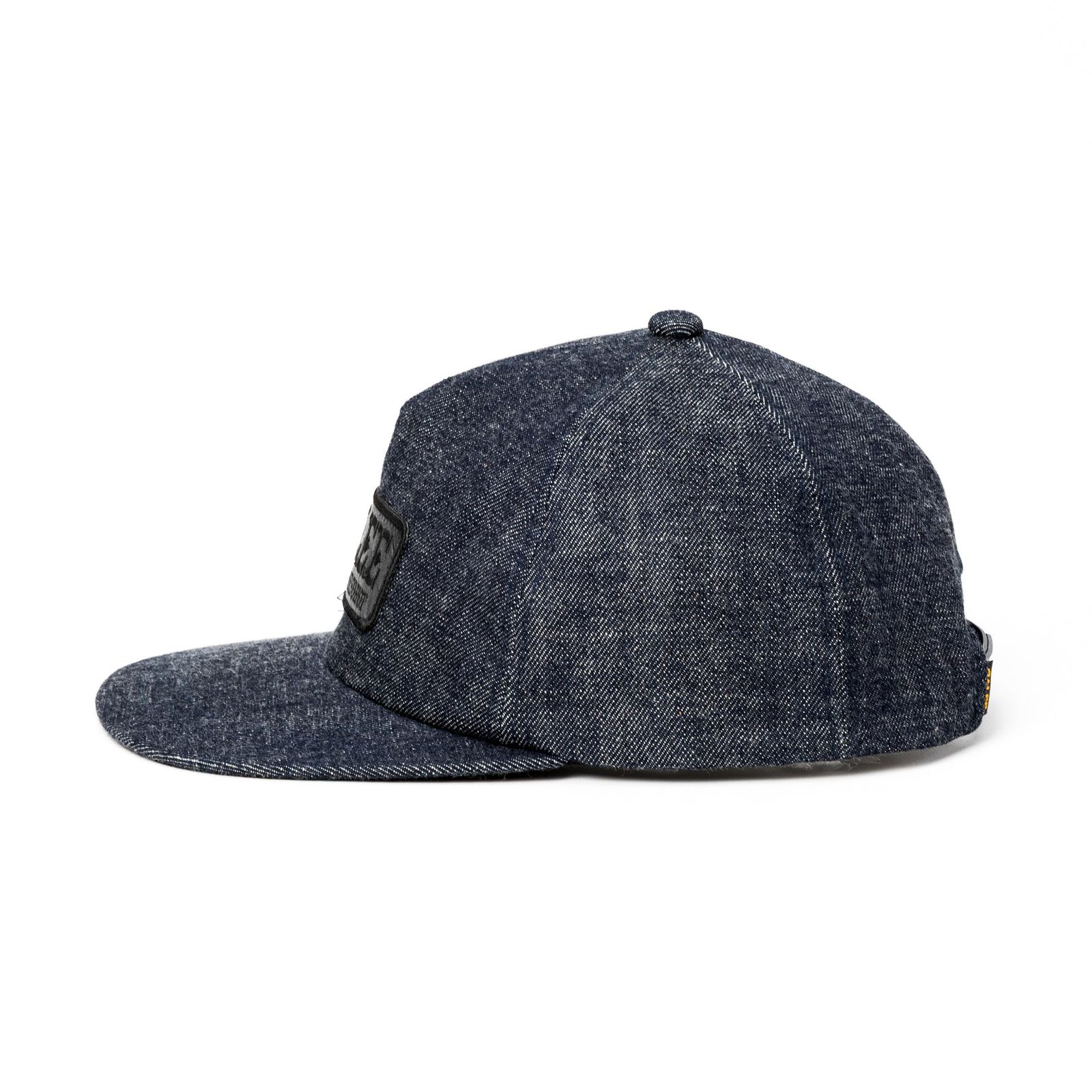 LEATHER WAPPEN DENIM CAP (INDIGO BLUE) / レザー ワッペン デニム キャップ