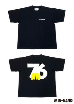 76MIN-NANO TEE (BLACK) /  MIN-NANO コラボ 76 Tシャツ