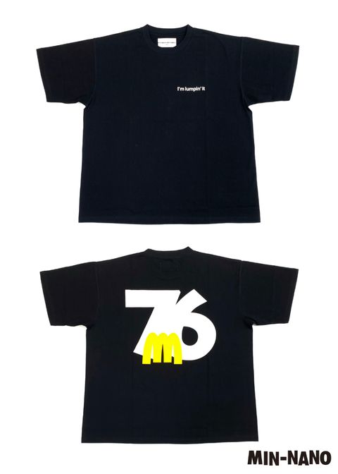 76MIN-NANO TEE (BLACK) /  MIN-NANO コラボ 76 Tシャツ
