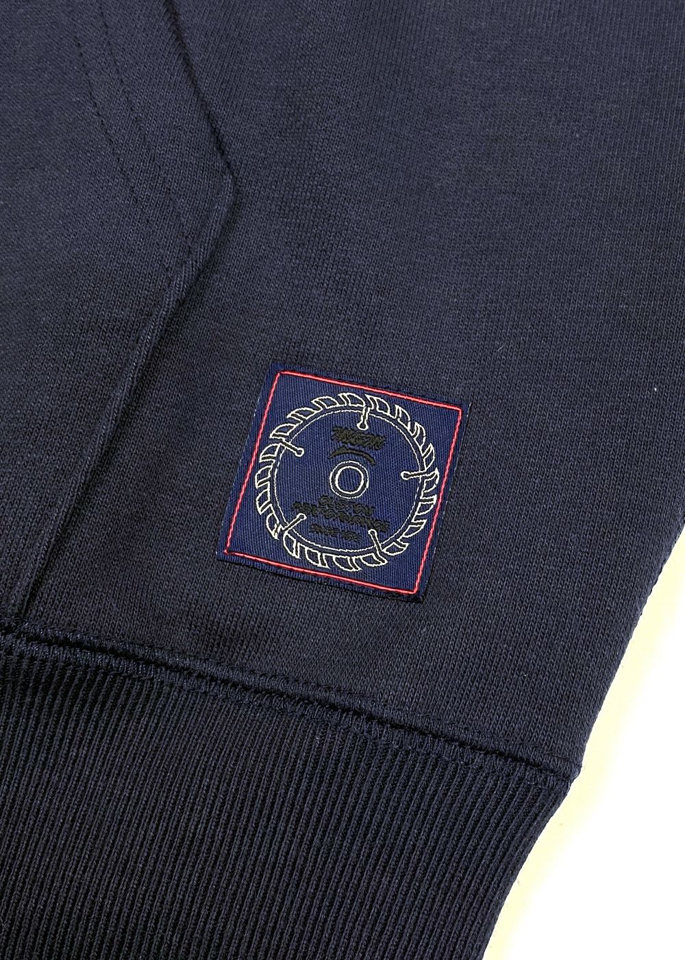 ZIP HOODIE (NAVY) / プリント スウェット ジップ パーカー