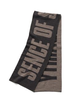 【ラスト1点】JACQUARD MUFFLER (BROWN) / ジャガードニットマフラー