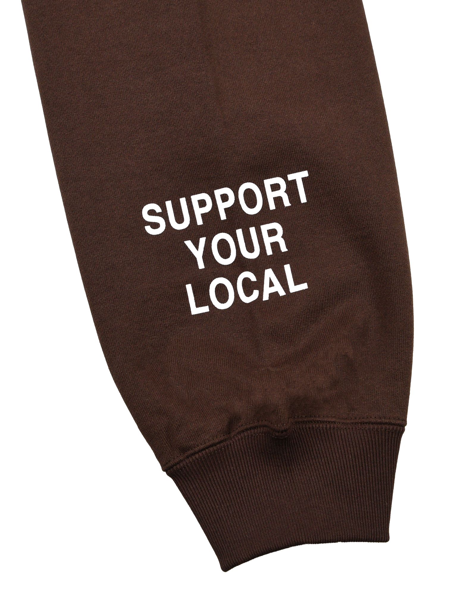 TM LOGO HOODIE (BROWN) / ロゴ プリント スウェット パーカー