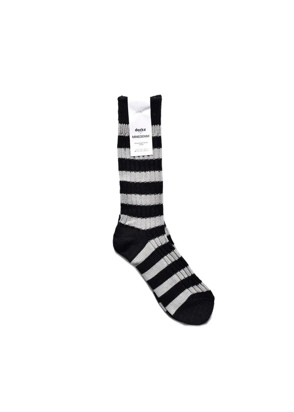 【ラスト1点】×decka Border Rib SOX (GRT) / デッカ コラボ ボーダー ソックス