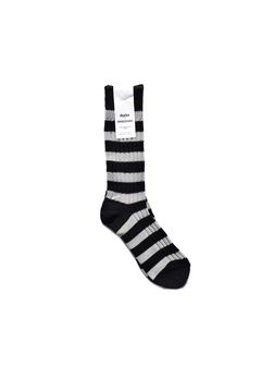 【ラスト1点】×decka Border Rib SOX (GRT) / デッカ コラボ ボーダー ソックス