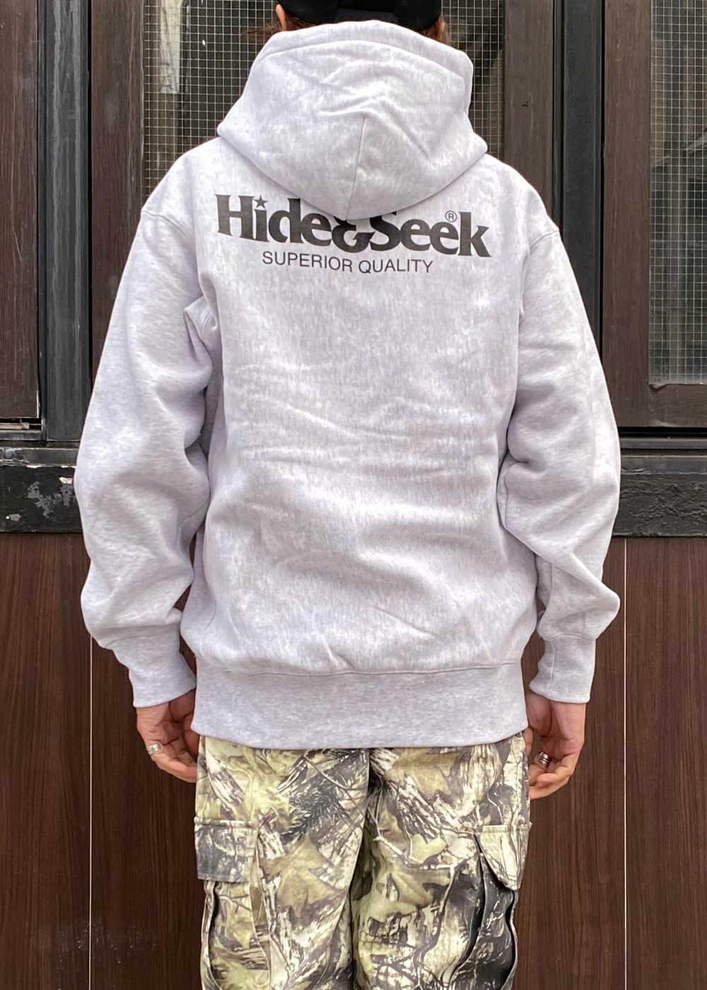 Logo Hooded Sweat Shirt-2 (LIGHT GRAY) / ロゴ スウェット パーカー