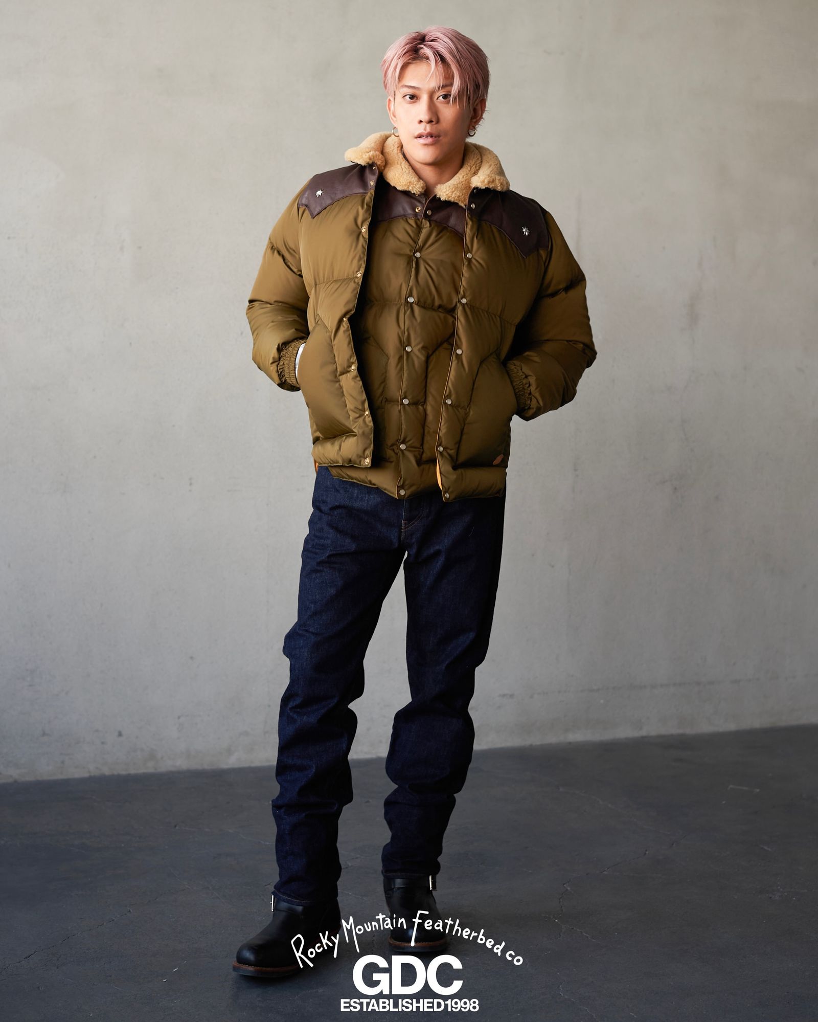 【Rocky Mountain×GDC】Christy Jacket (OLIVE DRAB) / ロッキーマウンテン コラボ ダウンジャケット