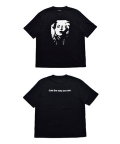 Monochrome Two tone Face Crewneck T-SH  (BLK) / オリジナル プリント Tシャツ