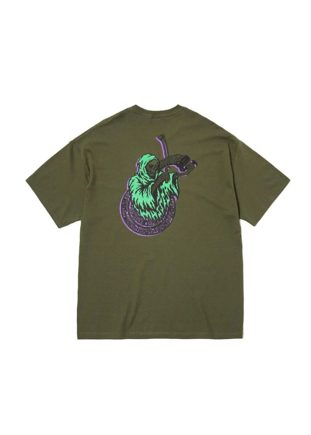 ×MASSES T-SHIRT SAW (OLIVE) / マシス コラボレーション プリントT