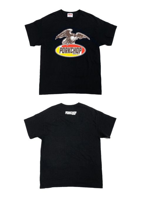 EAGLE LOGO POCKET TEE (BLACK) / ロゴ プリント ポケットTシャツ
