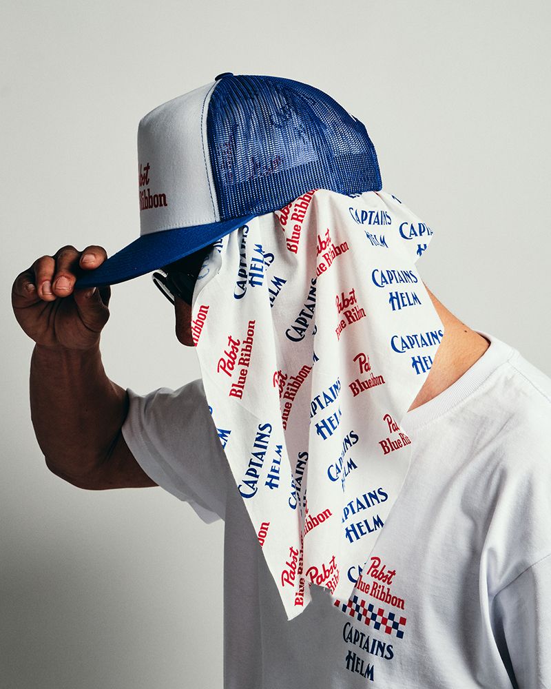 × Pabst Blue Ribbon TENUGUI (WHITE) / ×パブストブルーリボン コラボ 手拭い