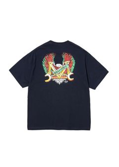 【ラスト1点】×MASSES T-SHIRT EAGLE (NAVY) / マシス コラボレーション プリントT