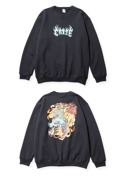 FLAME DRAGON LOGO CREW NECK SW (BLACK) / オリジナル クルーネック スウェット