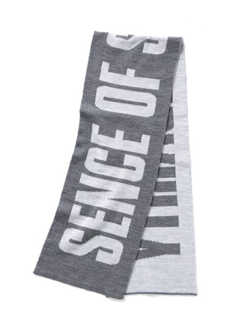 【ラスト1点】JACQUARD MUFFLER (GRAY) / ジャガードニットマフラー