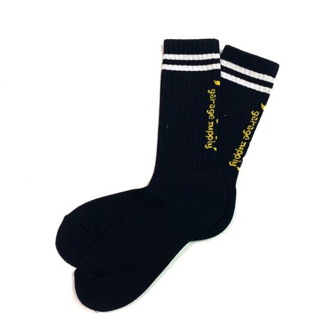 PORK SOX P-23 type-A (BLACK) / ジャガードロゴソックス