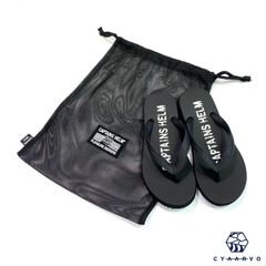 × CYAARVO / LOGO FLIP FLOP with MESH BAG (BLACK) / シアーヴォ コラボ ビーチサンダル メッシュバッグセット