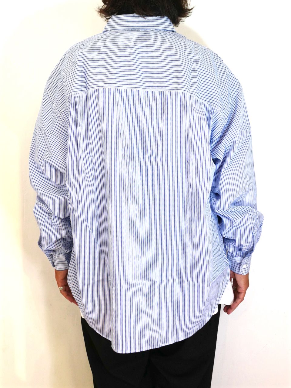 COOTIE PRODUCTIONS - Stripe Broad L/S Shirt (SAXE) / ストライプ シャツ | LOOPHOLE