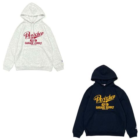 PORKCHOP GARAGE SUPPLY 新作販売告知 / 通年で着用頂ける生地を使ったアメカジライクなスウェットパーカー。
