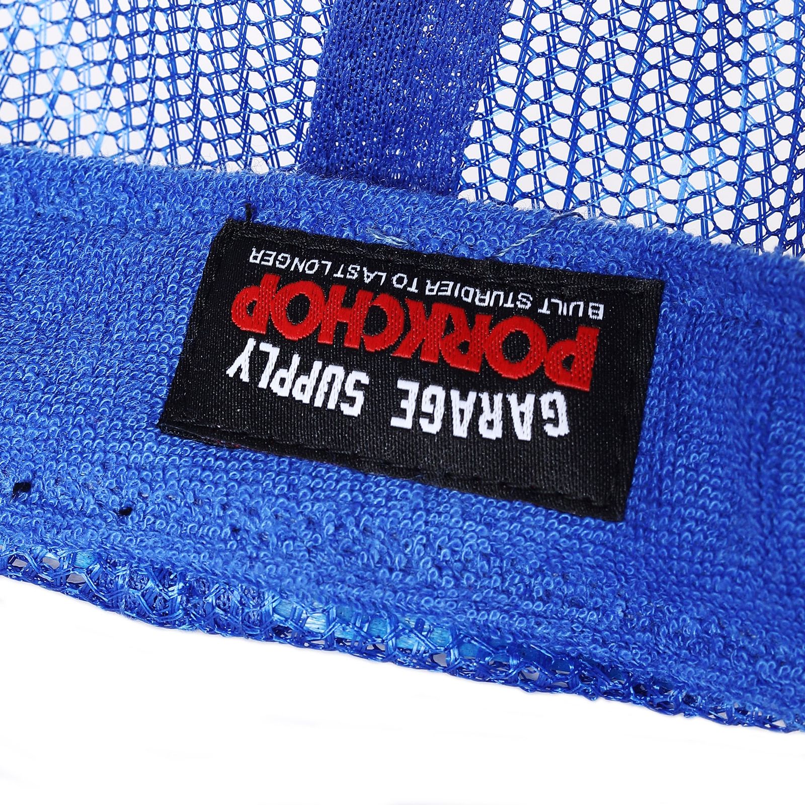 PORKY MESH CAP (BLUE) / ロゴ プリント メッシュキャップ