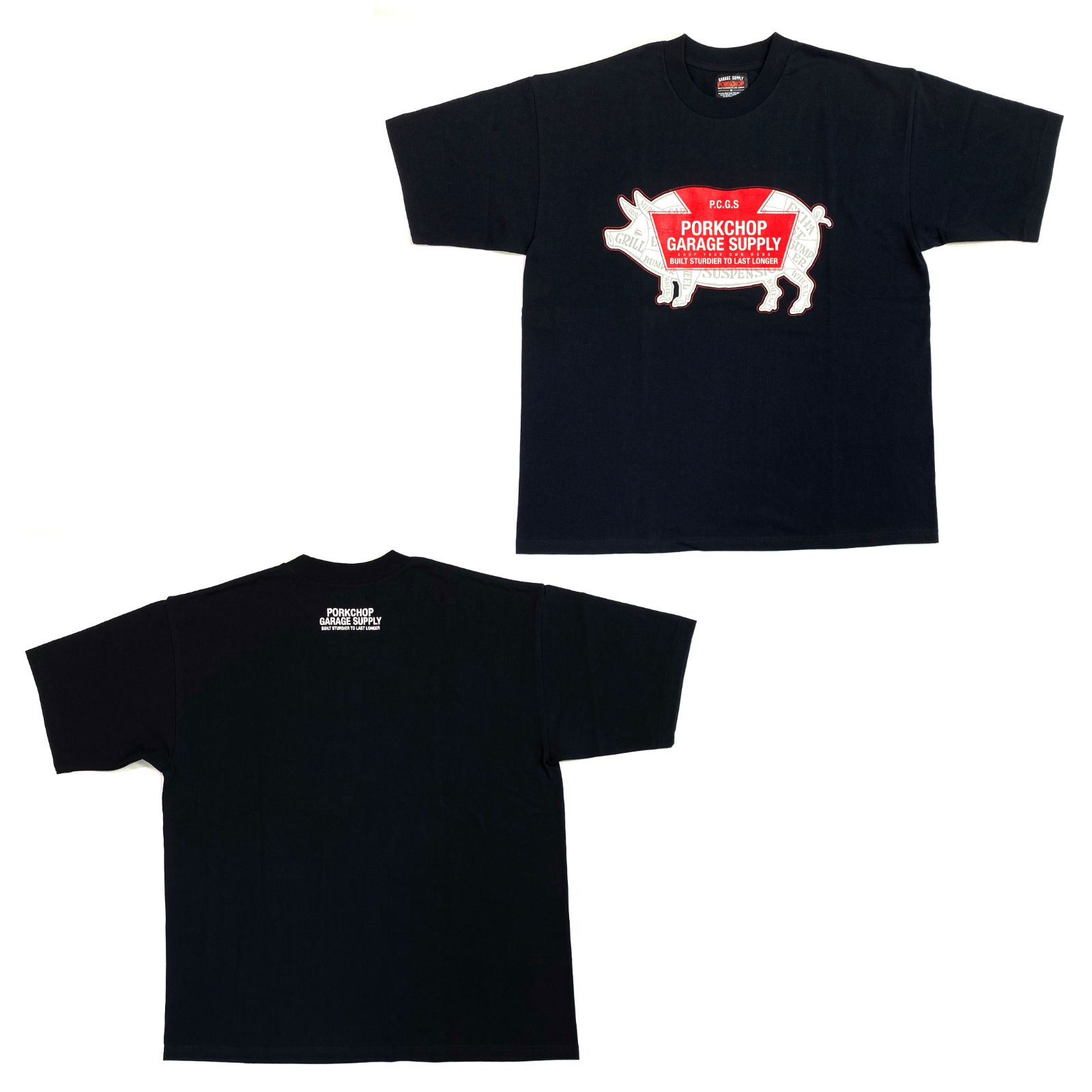 PORKCHOP - LOGO PORK TEE (BLACK) / ロゴポーク S/S Tシャツ | LOOPHOLE