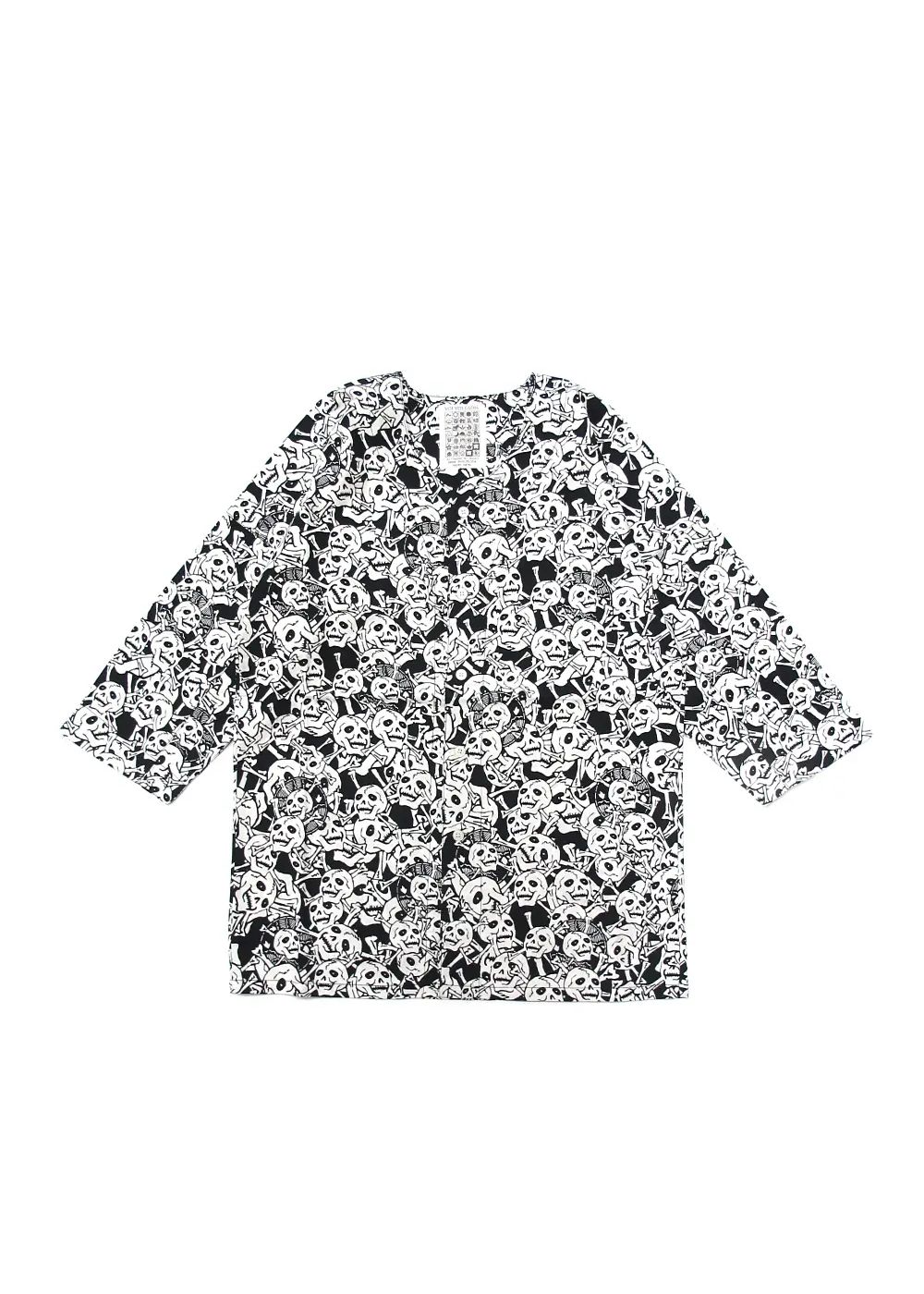YOIYOI GION (宵々祇園) / KOIKUCHI "YOKOO-02" / ×横尾忠則 髑髏柄 コラボ鯉口シャツ