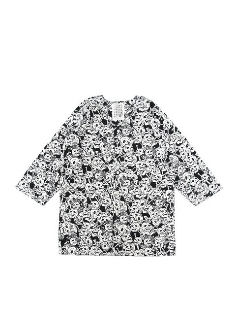 YOIYOI GION (宵々祇園) / KOIKUCHI "YOKOO-02" / ×横尾忠則 髑髏柄 コラボ鯉口シャツ