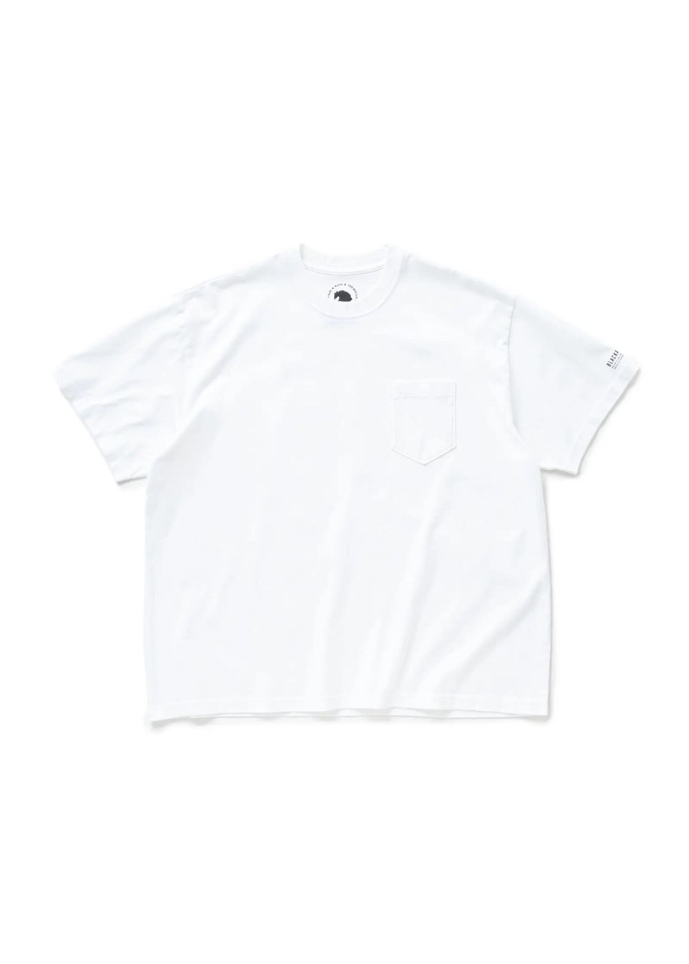 PACK TEE "BIG SILHOUETTE" (WHITE) / プリント ビッグシルエットポケットT