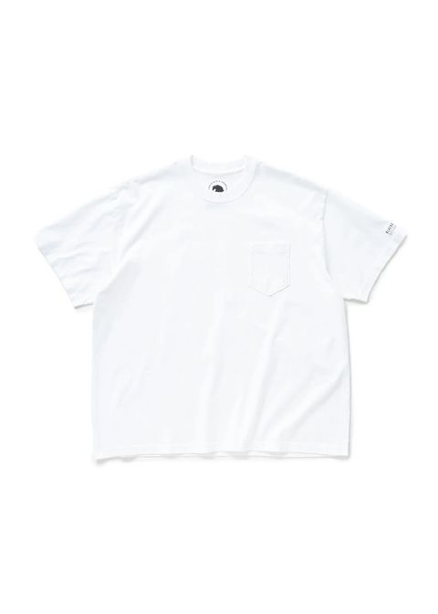 PACK TEE "BIG SILHOUETTE" (WHITE) / プリント ビッグシルエットポケットT