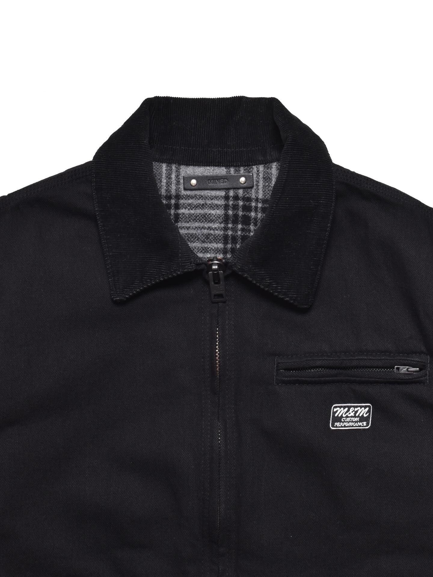 M&M CUSTOM PERFORMANCE × MINEDENIM Black Denim Detroit Jacket (BLACK) / × M&M カスタムパフォーマンス  コラボ ワーク ジャケット