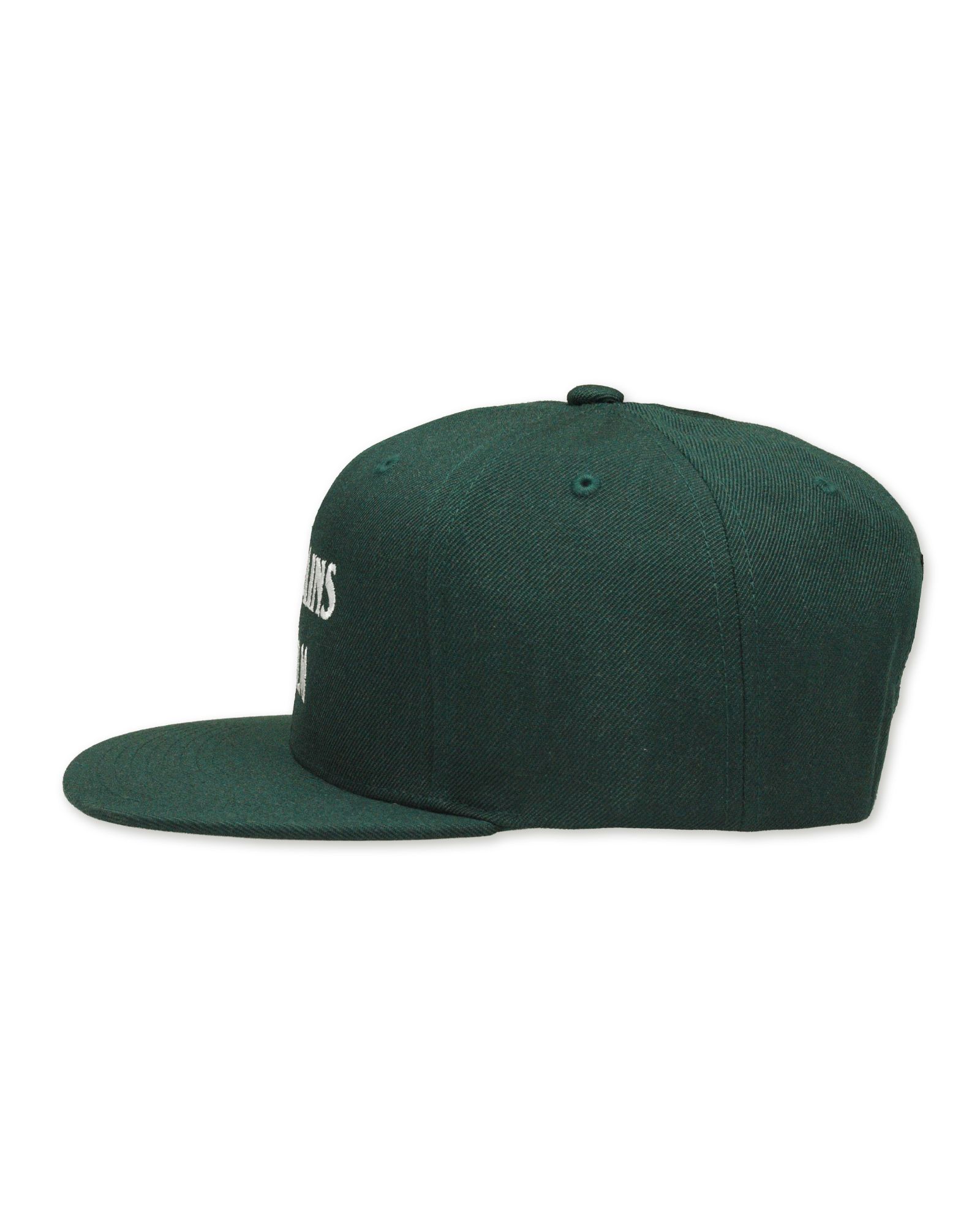 【ラスト1点】LOGO SNAP BACK CAP (GREEN) / ロゴ刺繍 ベースボール キャップ