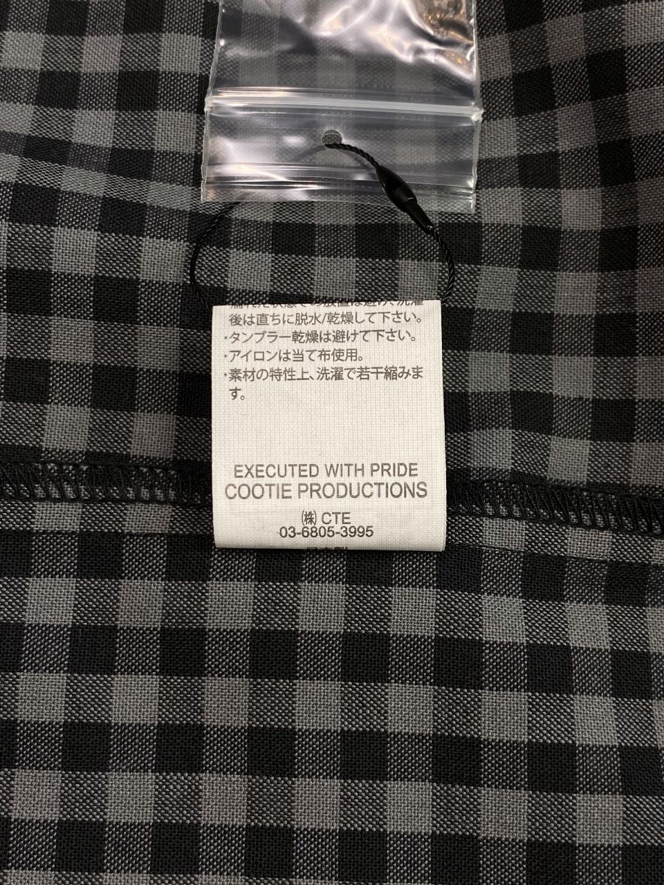 COOTIE PRODUCTIONS - T/W Work L/S Shirt (GINGHAM CHECK