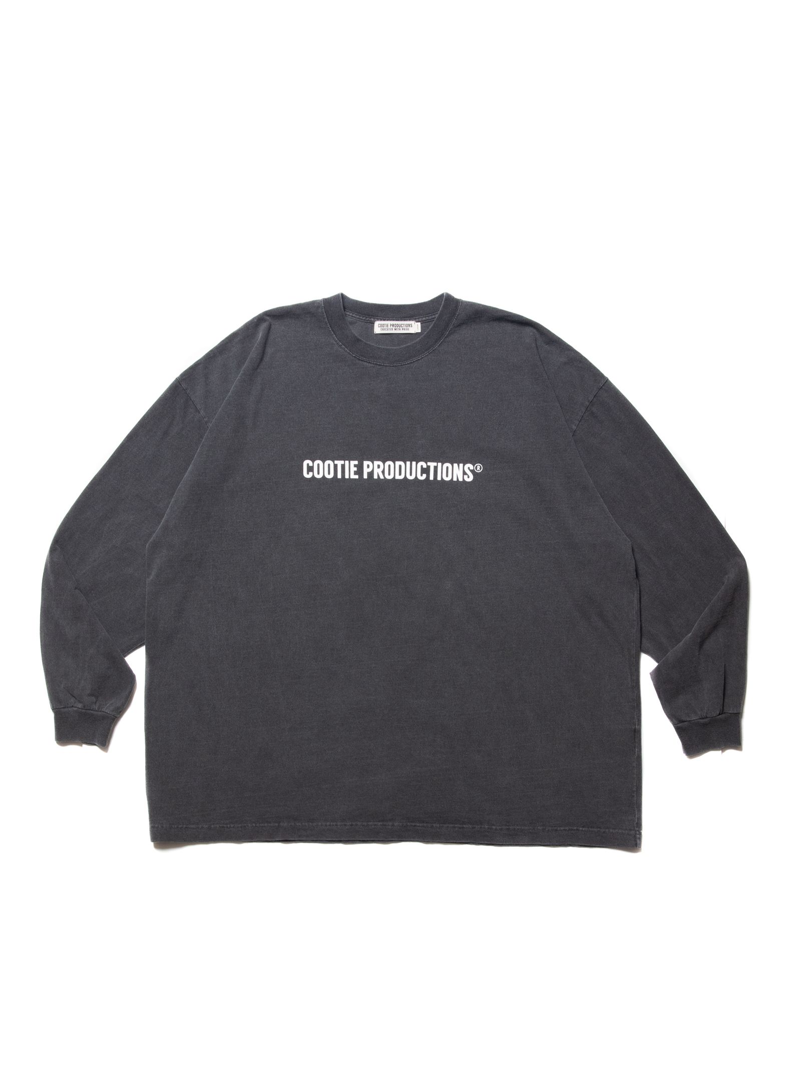 COOTIE PRODUCTIONS - PIGMENT DYED L/S TEE (BLACK) / ピグメントダイ